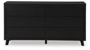 Ashley Furniture Danziar Dresser with sleek wood finish and modern design, featuring multiple drawers and metal handles.