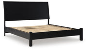 Ashley Furniture Danziar bedroom set with a bed, nightstand, and dresser in a modern design with neutral finish.