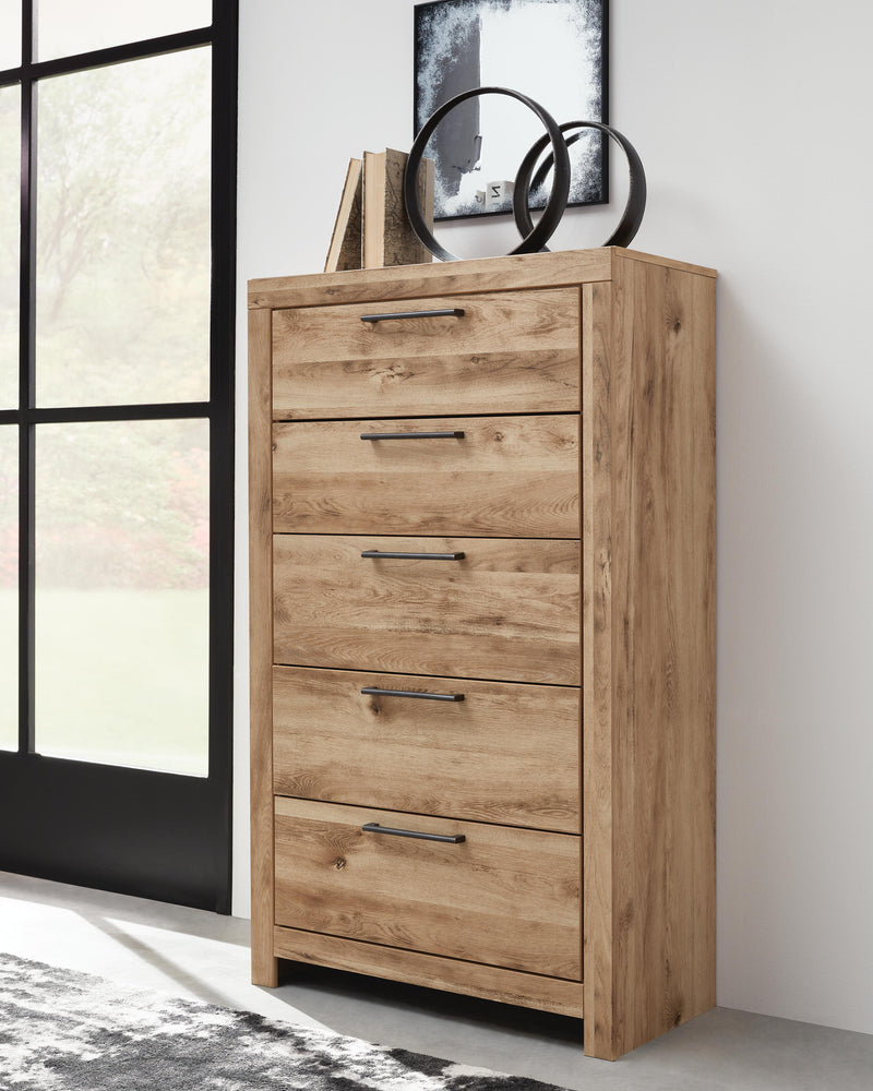 Ashley Furniture Hyanna Chest of Drawers, stylish wooden storage chest with multiple drawers, modern design for bedroom organization.
