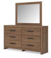 Ashley Furniture Broachmyn dresser and mirror set, featuring a stylish wooden dresser with a matching mirror in a modern design.