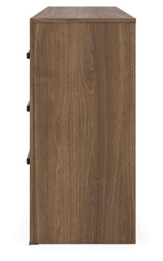 Ashley Furniture Broachmyn dresser with matching mirror, featuring a modern wood finish and sleek design for bedroom storage.