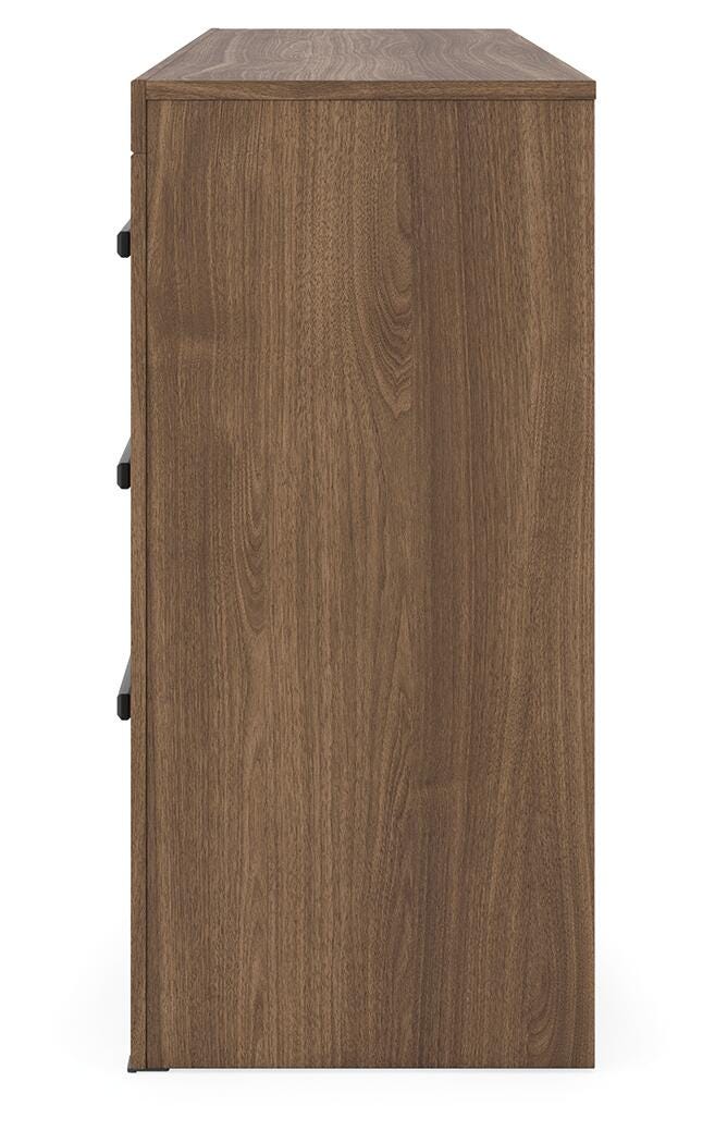 Ashley Furniture Broachmyn dresser with matching mirror, featuring a modern wood finish and sleek design for bedroom storage.