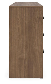 Ashley Furniture Broachmyn dresser and mirror set with wooden finish, featuring multiple drawers and a matching mirror.