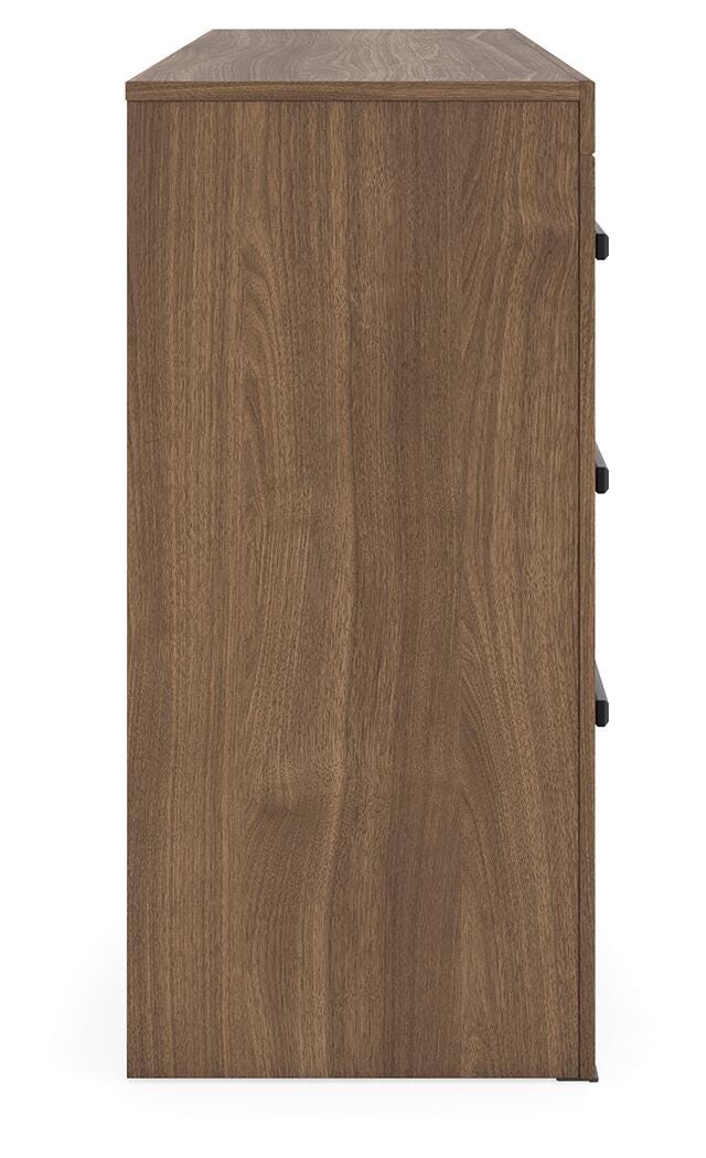 Ashley Furniture Broachmyn dresser and mirror set with wooden finish, featuring multiple drawers and a matching mirror.
