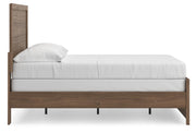 Ashley Furniture Broachmyn Bed with a sturdy wooden frame and elegant design, shown in a side view.