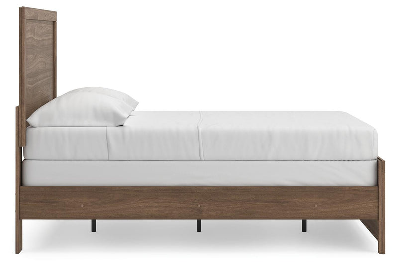 Ashley Furniture Broachmyn Bed with a sturdy wooden frame and elegant design, shown in a side view.