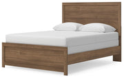 Ashley Furniture Broachmyn Bed in a stylish frame with a headboard, shown from an angled side view.