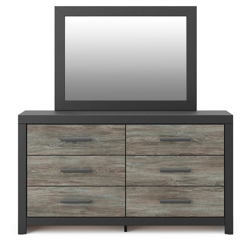 Ashley Furniture Broachmyn dresser and mirror set with a sleek wooden dresser and matching mirror for bedroom decor.