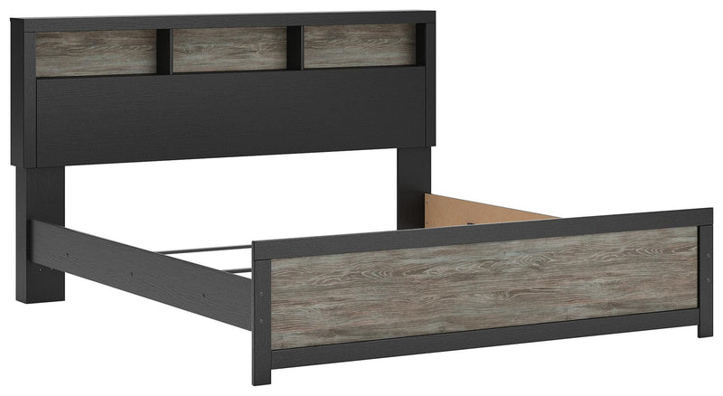 Ashley Furniture Broachmyn Bed with a dark wood finish, showcasing a modern bed frame with a sturdy headboard and elegant design.