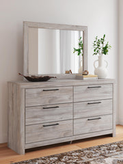 Ashley Furniture Broachmyn dresser and mirror set, featuring a wooden dresser with a matching large mirror for bedroom decor.