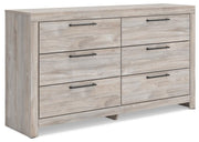 Ashley Furniture Broachmyn dresser with matching mirror, featuring a modern wood finish and sleek hardware design.