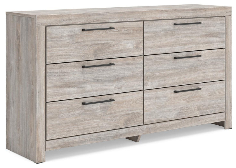 Ashley Furniture Broachmyn dresser with matching mirror, featuring a modern wood finish and sleek hardware design.