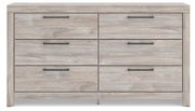 Ashley Furniture Broachmyn dresser and mirror set with a sleek wood finish, featuring a spacious dresser and matching mirror.