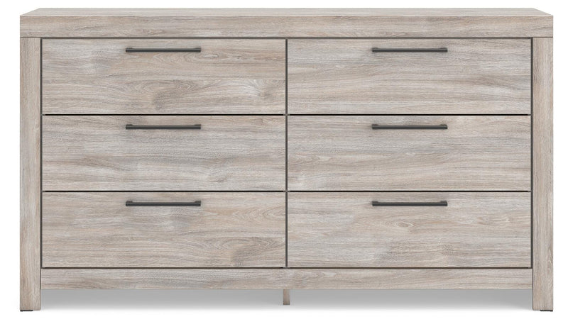Ashley Furniture Broachmyn dresser and mirror set with a sleek wood finish, featuring a spacious dresser and matching mirror.
