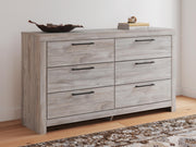 Ashley Furniture Broachmyn dresser with matching mirror, wooden bedroom furniture with detailed craftsmanship.