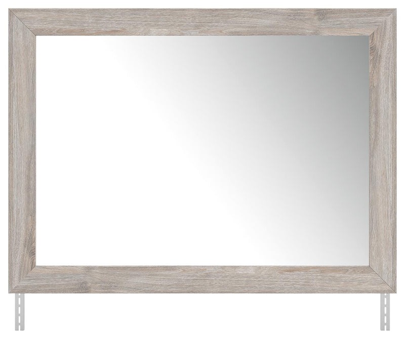 Ashley Furniture Broachmyn dresser with matching mirror, wooden bedroom furniture with a classic design and warm finish.