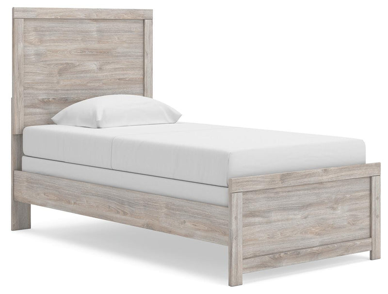 Ashley Furniture Broachmyn Bed with a dark wood finish, showcasing a stylish, sturdy bed frame with detailed headboard design.