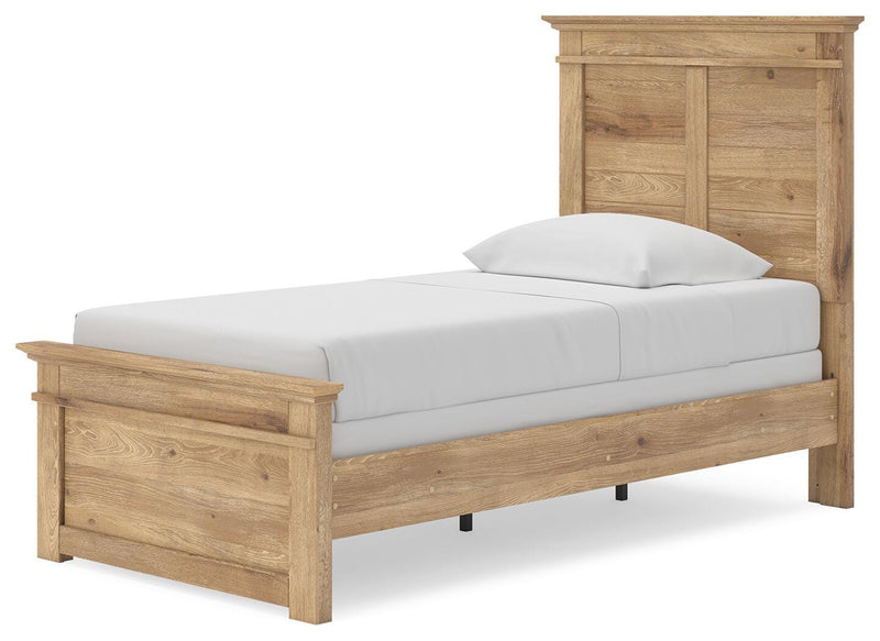 Ashley Furniture Makidern Bed with a modern design, featuring a sturdy frame and stylish headboard in a neutral finish.
