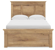 Ashley Furniture Makidern Bed with a sleek headboard and modern design, shown in a head-on view.