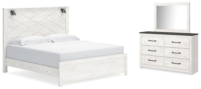 Ashley Furniture Gerridan bedroom set featuring a modern bed frame with matching nightstands and dresser in a sleek design.