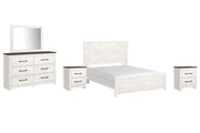 Ashley Furniture Gerridan bedroom set featuring a bed, nightstands, and dresser in a modern bedroom design.