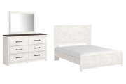Ashley Furniture Gerridan bedroom set featuring a modern bed frame, matching nightstands, and a stylish dresser in a contemporary design.