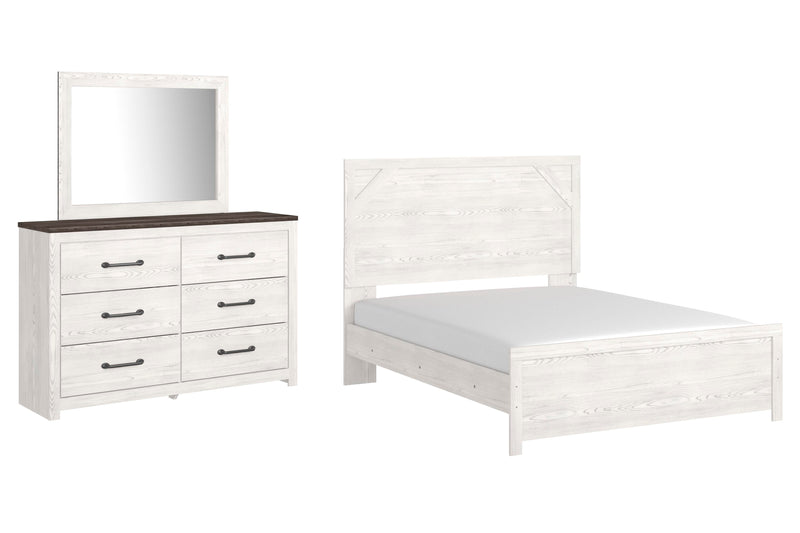 Ashley Furniture Gerridan bedroom set featuring a modern bed frame, matching nightstands, and a stylish dresser in a contemporary design.