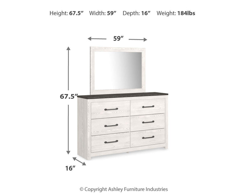 Ashley Furniture Gerridan bedroom set featuring a modern bed frame, matching nightstands, and coordinating dresser in a stylish bedroom scene.