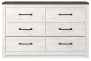 Ashley Furniture Gerridan dresser with sleek wood finish and modern hardware, featuring multiple drawers for ample storage.