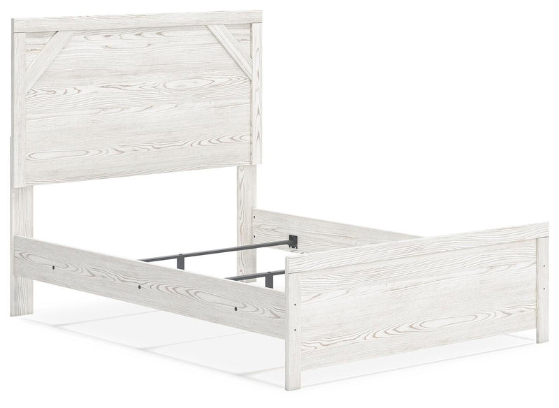 Ashley Furniture Gerridan Youth Bed with a sturdy wooden frame and stylish design, shown from an angled side view.