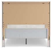 Ashley Furniture Gerridan bedroom set, image showing the back view of the modern bedroom furniture including bed frame and matching pieces.