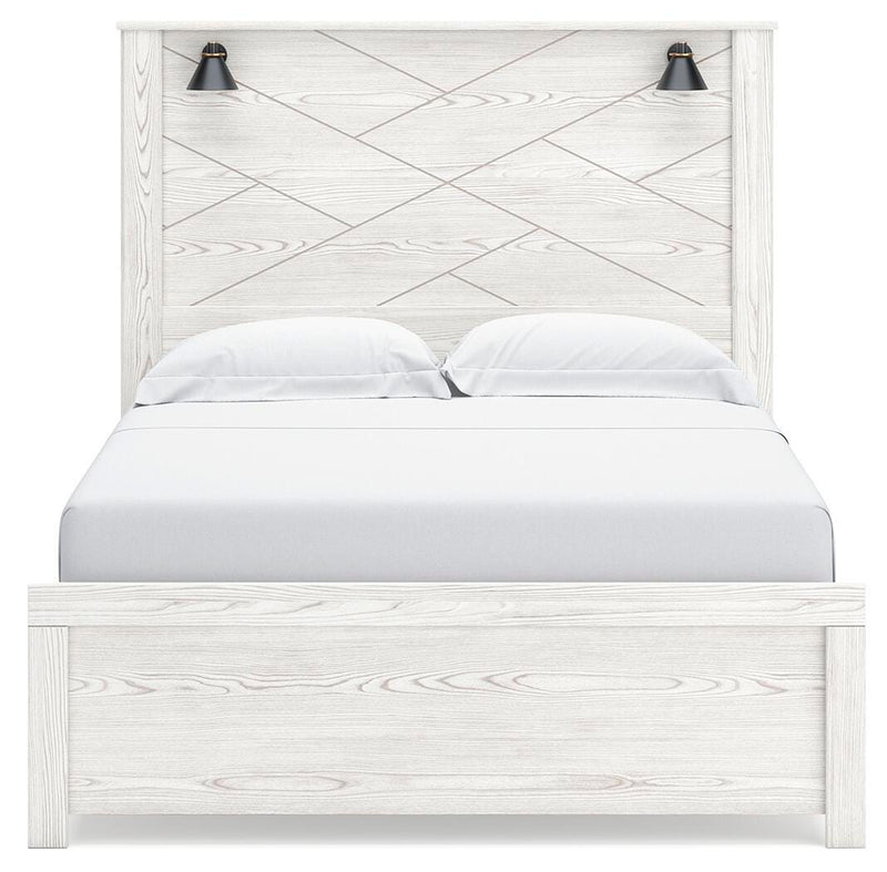 Ashley Furniture Gerridan bedroom set featuring a modern bed frame with matching nightstands and dresser in a stylish bedroom scene.