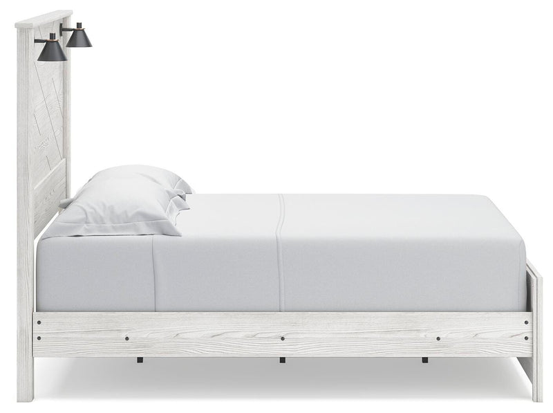 Ashley Furniture Gerridan bedroom set with a modern bed frame and matching nightstands, shown in a stylish bedroom scene.