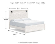 Ashley Furniture Gerridan bedroom set featuring a bed frame, nightstands, and dresser in a modern design.