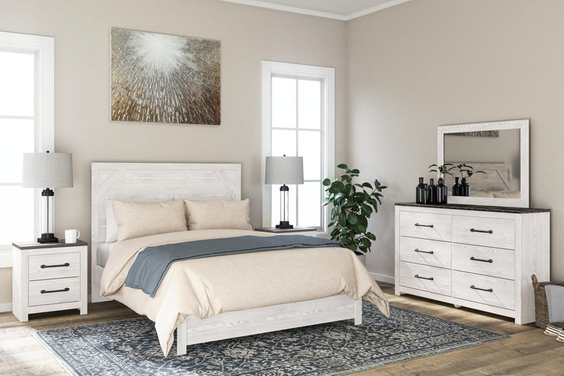 Ashley Furniture Gerridan Nightstand with wood finish, featuring a single drawer and open shelf for bedroom storage.