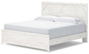 Ashley Furniture Gerridan bedroom set with a bed, nightstands, and dresser in a modern bedroom scene.