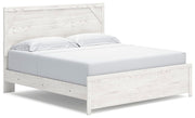 Ashley Furniture Gerridan bedroom set featuring a bed, nightstands, and dresser with a modern wood finish and sleek design.
