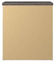 Ashley Furniture Gerridan nightstand with a dark wood finish, featuring a single drawer and a sleek, modern design.