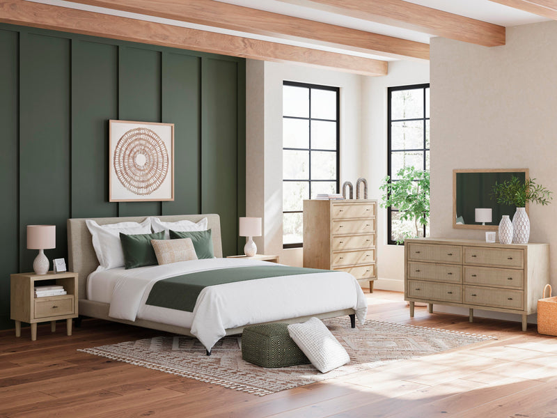 Ashley Furniture Cielden dresser featuring a sleek wooden design with multiple drawers and modern hardware.