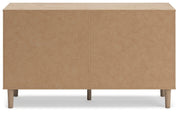 Back view of the Ashley Furniture Cielden Dresser showing dark wood finish and classic drawer handles.