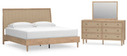 Ashley Furniture Cielden bedroom set with a bed frame, matching nightstands, and dresser in a modern bedroom style.