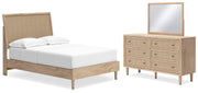 Ashley Furniture Cielden bedroom set featuring a bed frame, matching nightstands, and a dresser in a modern bedroom design.