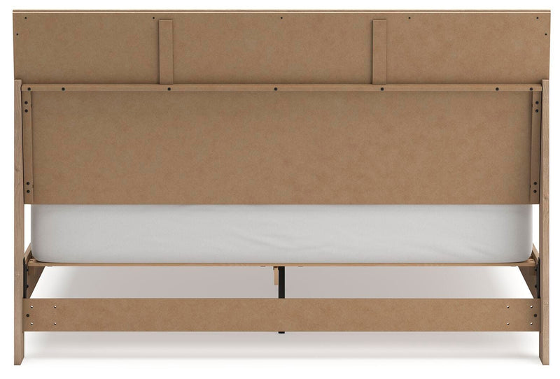 Ashley Furniture Cielden bedroom set with a bed, matching nightstands, and a dresser in a modern bedroom layout.
