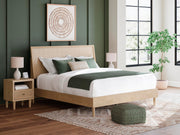 Ashley Furniture Cielden bedroom set featuring a wooden bed frame, matching nightstands, and dresser in a modern bedroom design