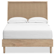 Ashley Furniture Cielden bedroom set featuring a bed with a padded headboard and matching bedroom furniture in a modern style.
