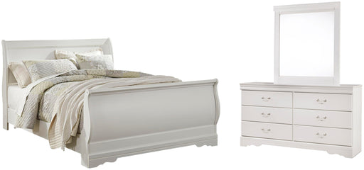 Ashley Furniture Anarasia bedroom set with a stylish bed frame, matching nightstands, and coordinated bedroom furniture in a modern design.