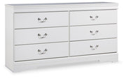 Ashley Furniture Anarasia dresser with sleek wood finish and multiple drawers, stylish and functional bedroom storage.