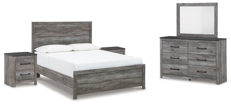 Ashley Furniture Bronyan bedroom set featuring a stylish bed frame, matching nightstands, and a coordinated dresser in a modern design.