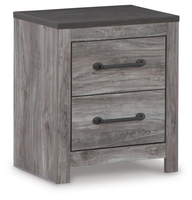 Ashley Furniture Bronyan bedroom set with a modern bed frame, matching nightstands, and contemporary bedroom furniture.