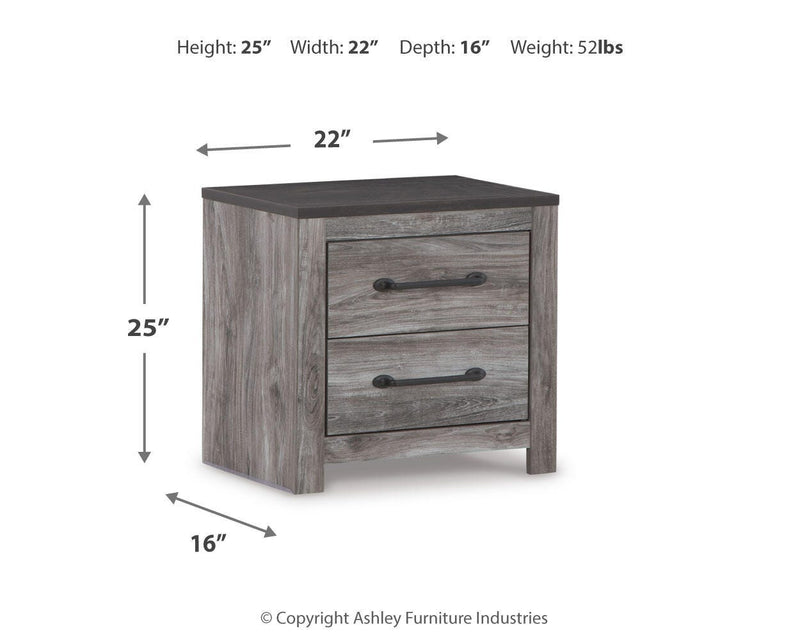 Ashley Furniture Bronyan bedroom set featuring a bed frame, matching nightstands, and a dresser in a modern bedroom design.